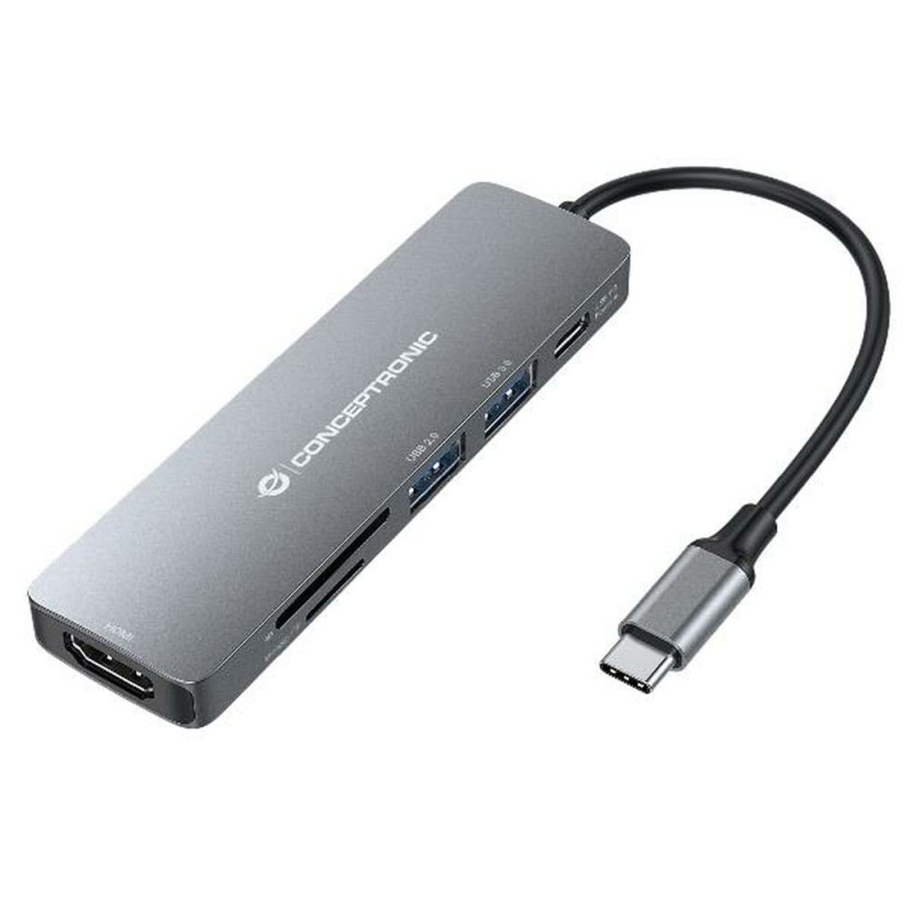 Hub USB Conceptronic 110517507201 Grau