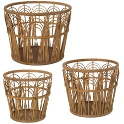 Set of Planters Alexandra House Living wicker Rattan (3 Pieces)