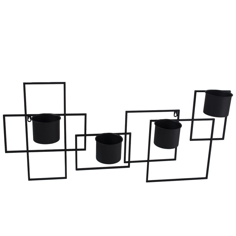 Planter Alexandra House Living Black Metal 91 x 11 x 40 cm Pendant