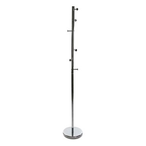 Coat rack Versa Silver Metal (28 x 174 x 28 cm) (28 x 174 x 28 cm)