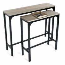 Set of 2 tables Versa Metal (25 x 80 x 95 cm) (63 x 25 x75 cm)