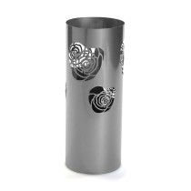 Umbrella stand Versa Flower Silver Metal (19 x 49 x 19 cm)