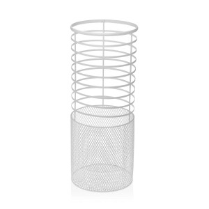 Umbrella stand Versa Nimes White Metal (20 x 50 x 20 cm)