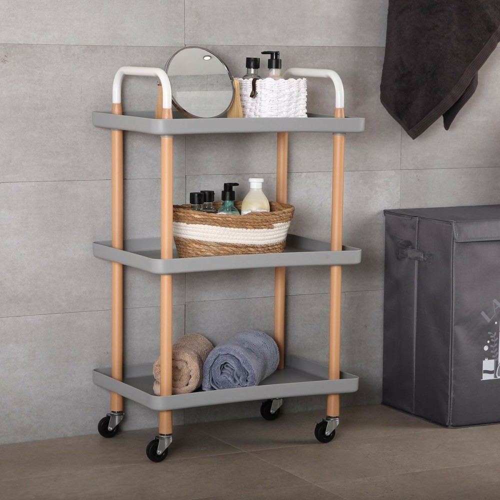 Vegetable trolley Versa Grey 36 x 85 x 53,5 cm Metal polypropylene