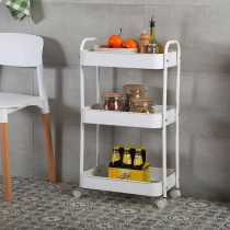 Kitchen Trolley Versa White 30 x 76 x 46 cm Iron