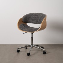 Office Chair Grey Natural 59 x 64 x 88 cm