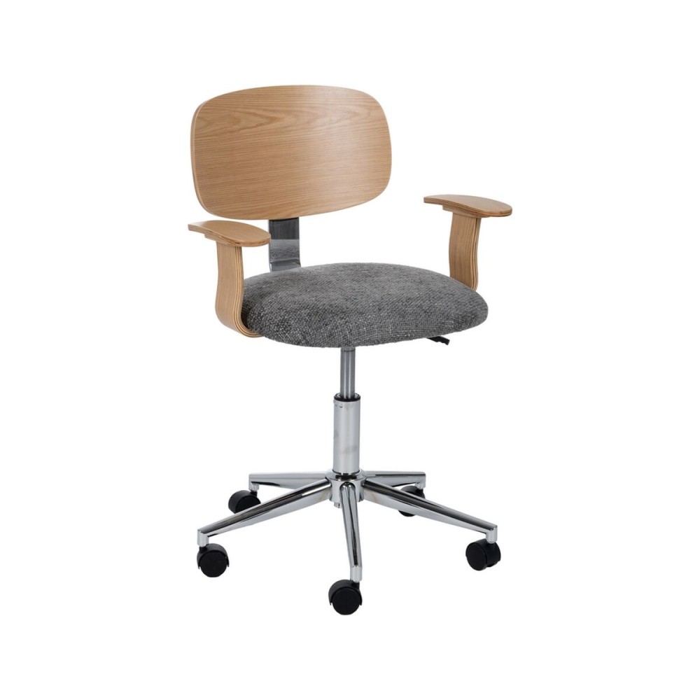 Office Chair Grey Natural 60 x 60 x 89 cm