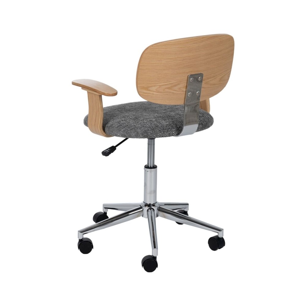 Office Chair Grey Natural 60 x 60 x 89 cm