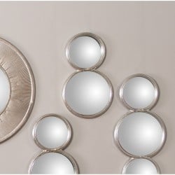 Wall mirror Alexandra House Living Silver Metal Circles 2 x 24 x 41 cm