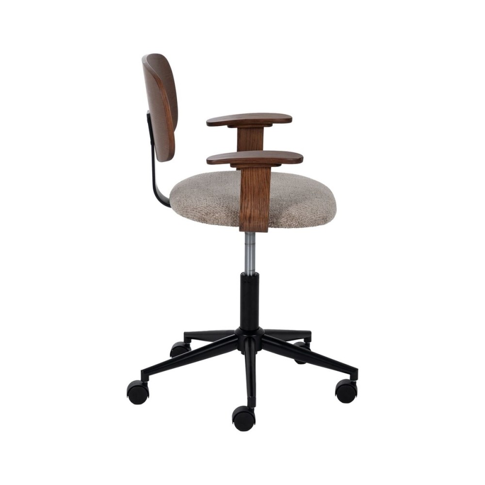 Office Chair Brown Black Beige 60 x 60 x 89 cm