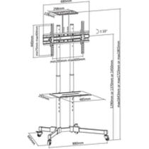 Support de TV Techly ICA-TR16T 70" 50 kg