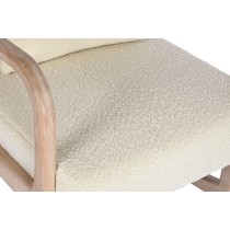 Fauteuil à Bascule Home ESPRIT Blanc Naturel Bois d'hévéa 66 x 88 x 78 cm