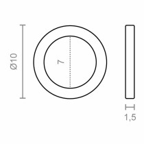 Rondelles EDM OV02 Ovale Charnières Laiton Ø 10 mm 10 x 7 x 1,5 mm