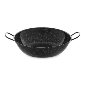 Deep Pan with Handles Vaello Black Enamelled Steel (Ø 34 cm)