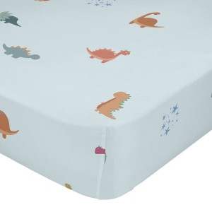 Drap housse HappyFriday Multicouleur 90 x 200 x 32 cm Dinosaures