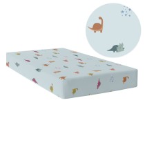 Fitted sheet HappyFriday Multicolour 90 x 200 x 32 cm Dinosaurs