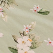 Fitted sheet HappyFriday Green Multicolour Single Flowers