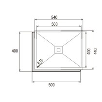 Sink with One Basin Cata CB5040R10 Silver