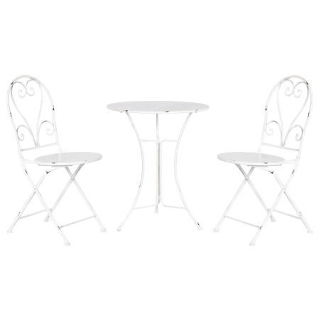 Tisch-Set mit 2 Stühlen Home ESPRIT Weiß 60 x 60 x 70 cm