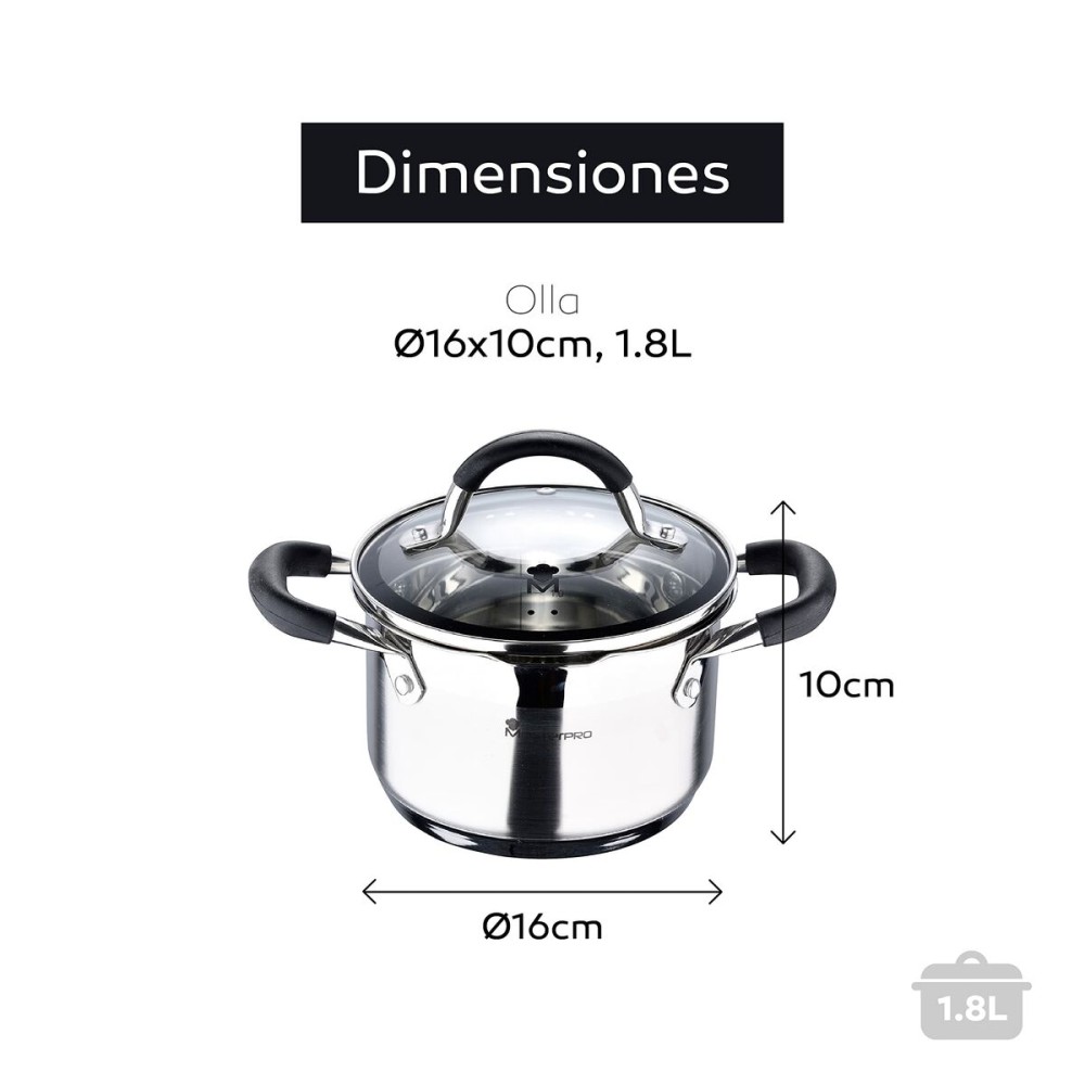 Cuisinière à cuisson lente Masterpro Ø 16 cm 1,8 L