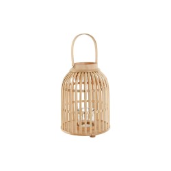 Candleholder Home ESPRIT Natural Light brown Bamboo Crystal 22,5 x 22,5 x 30 cm