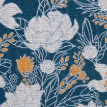 Kissen Blau Blomster 45 x 10 x 45 cm