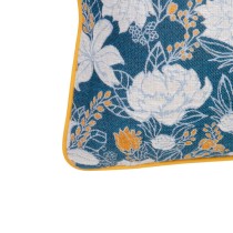 Coussin Bleu Fleurs 60 x 10 x 40 cm