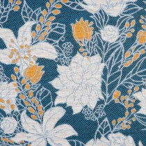 Coussin Bleu Fleurs 60 x 10 x 40 cm