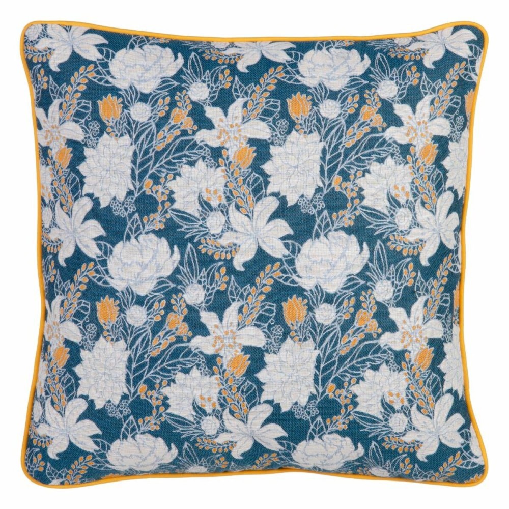 Kissen Blau Blomster 60 x 10 x 60 cm