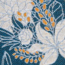 Kissen Blau Blomster 60 x 10 x 60 cm