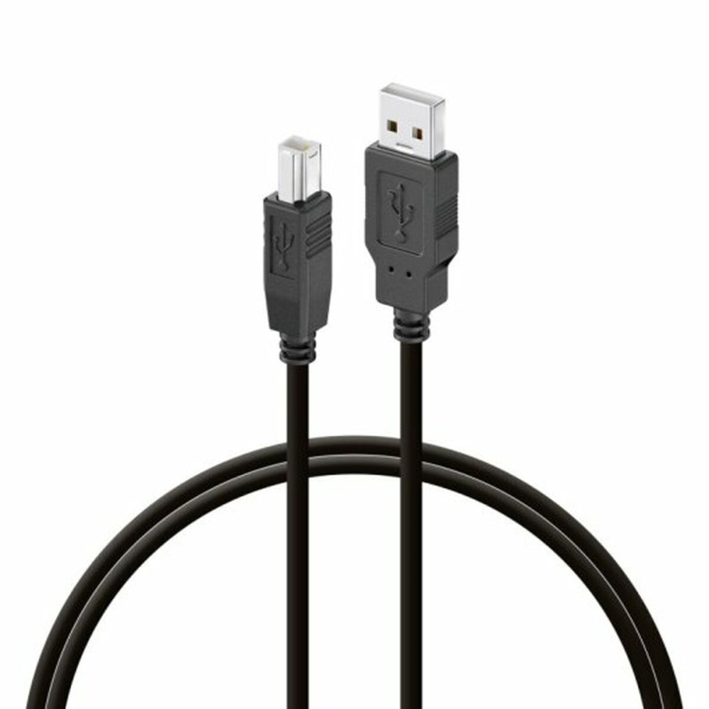 USB Cable PcCom Black 2 m