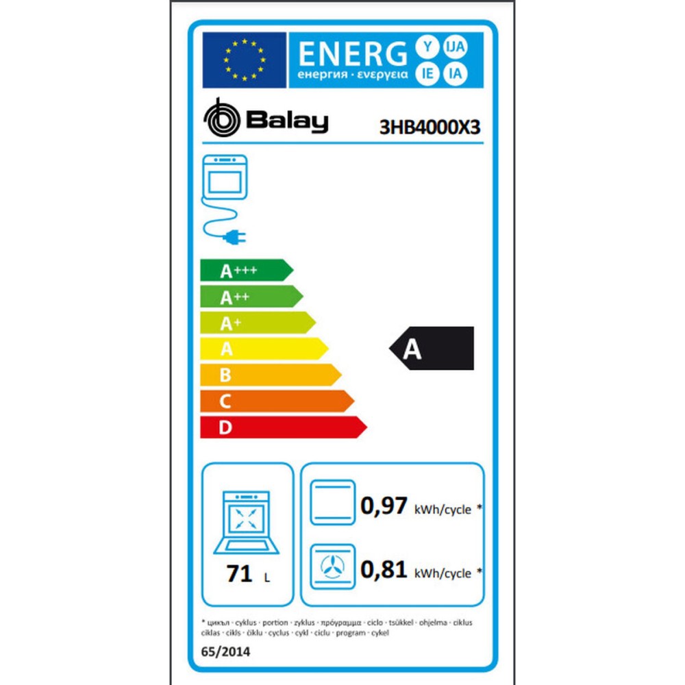 Four Balay 3HB4000X3 3400 W 71 L