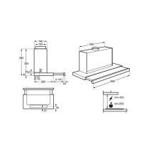 Hotte standard AEG DPE5960M Acier