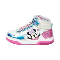 Turnschuhe mit LED Minnie Mouse Silberfarben