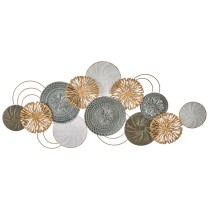 Décoration murale Multicouleur Fer Cercles 120 x 4,5 x 51 cm