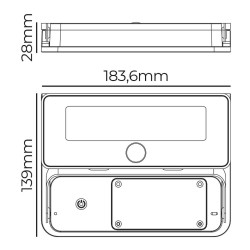 Applique LED EDM 31821 Polycarbonate ABS 12 W 1600 lm Solaire (6500 K)