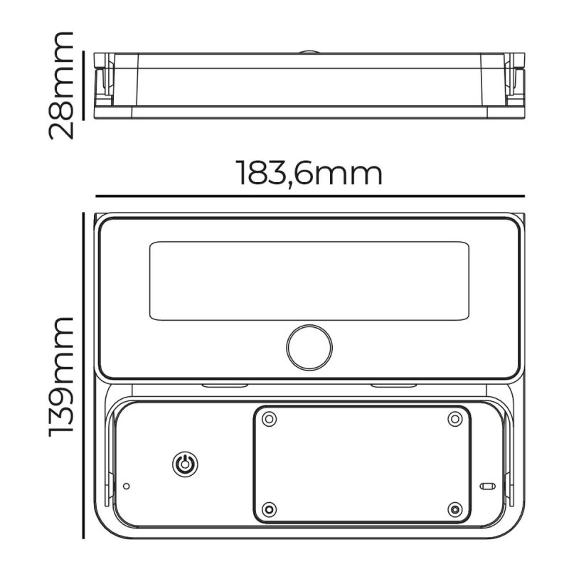 LED Wall Light EDM 31821 Polycarbonate ABS 12 W 1600 lm Solar (6500 K)