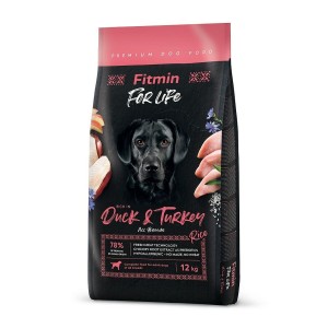 Nourriture Fitmin For Life Adulte Dinde Canard 12 kg