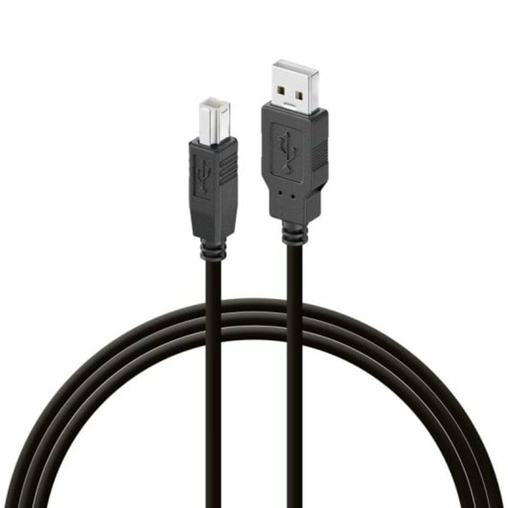 USB-Kabel PcCom Schwarz 3 m