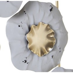 Wall Decoration Alexandra House Living White Golden Metal Iron Flower 62 x 3,5 x 62 cm