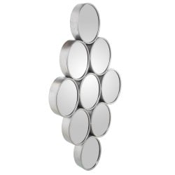 Wall mirror Alexandra House Living Silver Metal Circles 9 x 71 x 39 cm