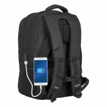 Rucksack for Laptop and Tablet with USB Output Safta 15,6'' Black 30 x 43 x 16 cm