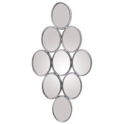 Miroir mural Alexandra House Living Argenté Métal Cercles 9 x 71 x 39 cm