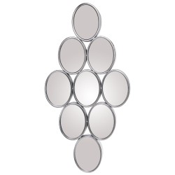 Wall mirror Alexandra House Living Silver Metal Circles 9 x 71 x 39 cm