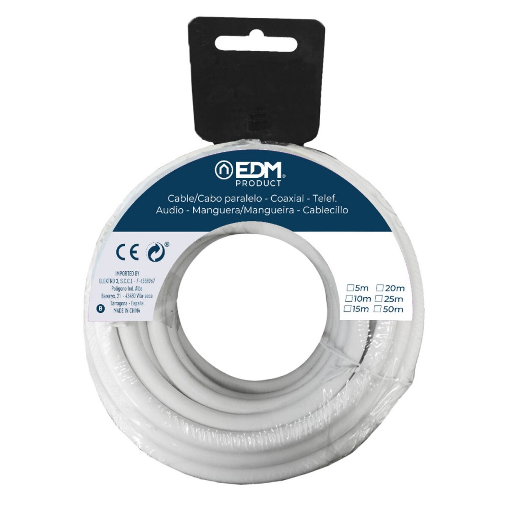 Parallel Interface Cable EDM 28099 3 x 1,5 mm White 25 m