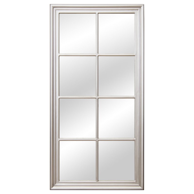 Wall mirror Alexandra House Living Silver Wood Window 5 x 78 x 150 cm