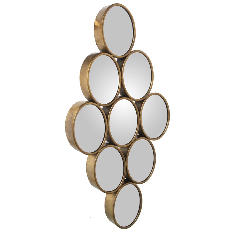 Wall mirror Alexandra House Living Golden Metal Circles 9 x 71 x 39 cm