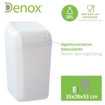 Papierkorb Denox Weiß 30 L