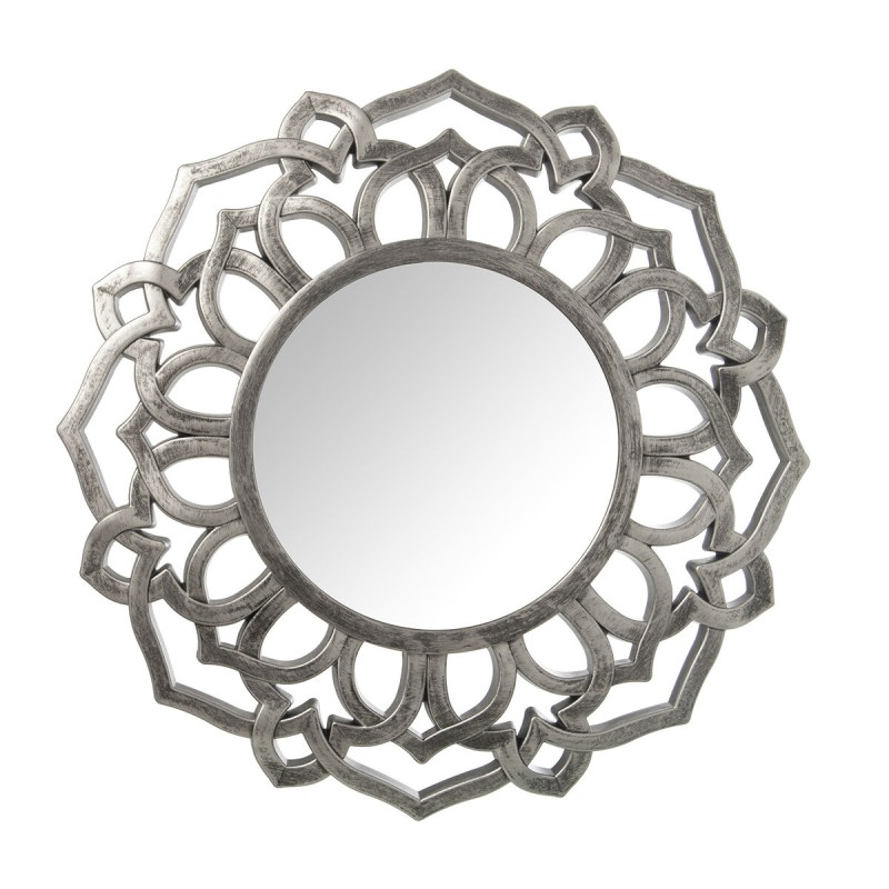 Wall mirror Alexandra House Living Silver Plastic 4 x 55 x 57 cm Circular