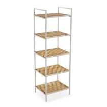 Etagère de salle de bains Versa Métal PVC Bambou (32,5 x 120 x 39 cm)